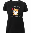 Женская премиум футболка It`s not a fox it`s a shiba inu Черный фото