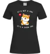 Женская футболка It`s not a fox it`s a shiba inu Черный фото