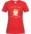 Женская футболка It`s not a fox it`s a shiba inu Красный фото