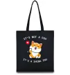 Эко-сумка It`s not a fox it`s a shiba inu Черный фото