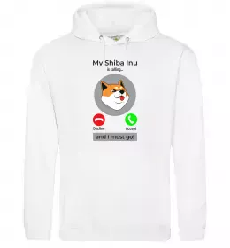 Мужская толстовка (худи) It`s not a fox it`s a shiba inu Серый меланж фото