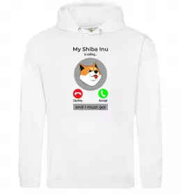 Женская толстовка (худи) It`s not a fox it`s a shiba inu Серый меланж фото