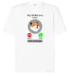 Футболка Оверсайз Shiba Inu is calling Білий фото