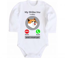 Детский боди Shiba Inu is calling