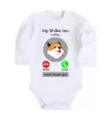Дитячий бодік Shiba Inu is calling Білий фото