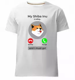 Мужская премиум футболка Сіба-іну в тренді Белый фото