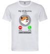 Мужская футболка Shiba Inu is calling Белый фото