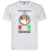 Мужская футболка Shiba Inu is calling Белый фото