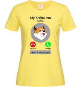 Женская футболка Shiba Inu is calling