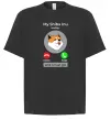 Футболка Оверсайз Shiba Inu is calling Чорний фото