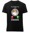 Мужская премиум футболка Shiba Inu is calling Черный фото