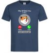 Мужская футболка Shiba Inu is calling Темно-синий фото