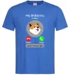 Мужская футболка Shiba Inu is calling Ярко-синий фото