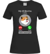 Жіноча футболка Shiba Inu is calling Чорний фото