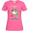 Жіноча футболка Shiba Inu is calling Яскраво-рожевий фото