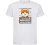 Детская футболка Bad shiba Белый фото