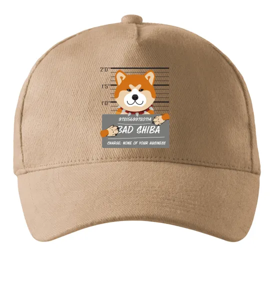 Кепка Bad shiba Песочный фото