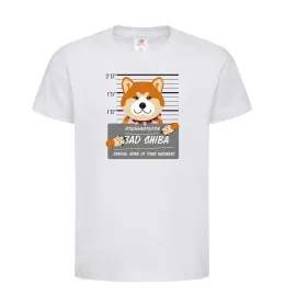 Дитяча футболка Bad shiba Білий фото