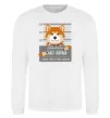 Світшот Bad shiba Білий фото