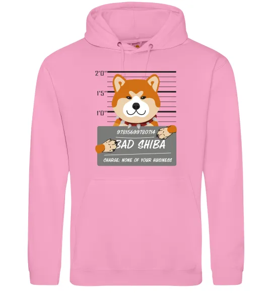 Чоловіча толстовка (худі) Bad shiba Рожевий фото