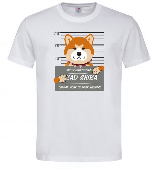 Чоловіча футболка Bad shiba Білий фото