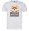 Мужская футболка Bad shiba Белый фото