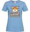 Женская футболка Bad shiba Голубой фото