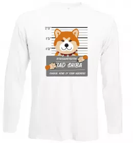 Лонгслів Bad shiba Білий фото