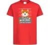 Детская футболка Bad shiba Красный фото