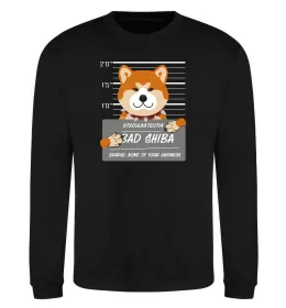Свитшот Bad shiba Черный фото