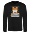 Світшот Bad shiba Чорний фото