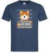Мужская футболка Bad shiba Темно-синий фото