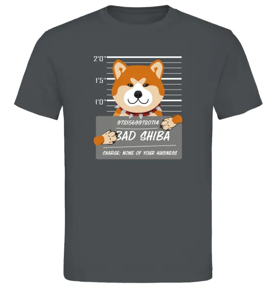 Мужская футболка Bad shiba Графит фото