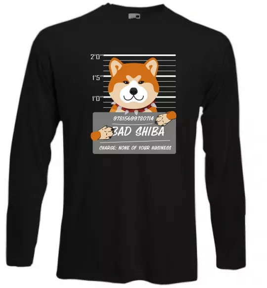Лонгслив Bad shiba Черный фото