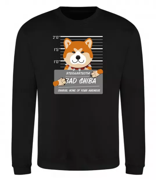 Свитшот Bad shiba Черный фото