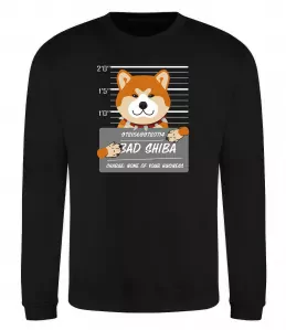 Свитшот Bad shiba Черный фото