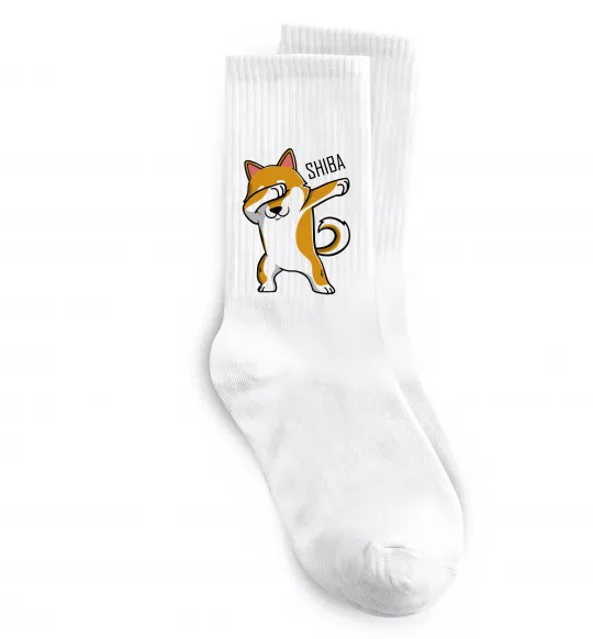 Носки Сіба-іну в тренді Белый фото