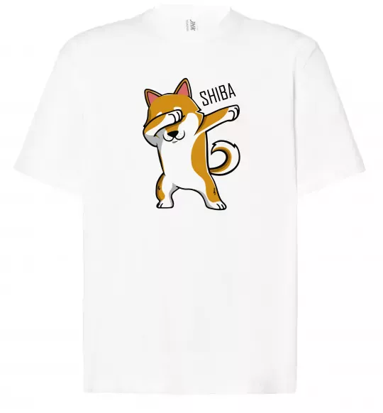 Футболка Оверсайз Сіба-іну в тренді Белый фото