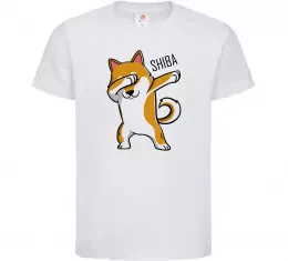 Детская футболка It`s not a fox it`s a shiba inu Белый фото