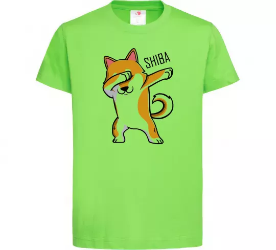 Детская футболка Сіба-іну в тренді Лаймовый фото