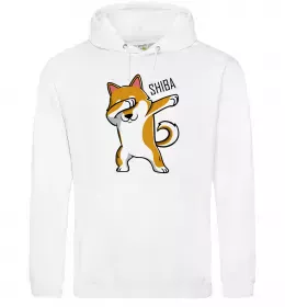 Женская толстовка (худи) It`s not a fox it`s a shiba inu Серый меланж фото