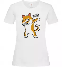 Женская футболка It`s not a fox it`s a shiba inu Темно-синий фото