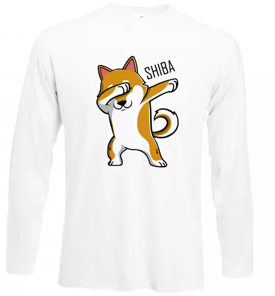 Лонгслив Сіба-іну в тренді Белый фото