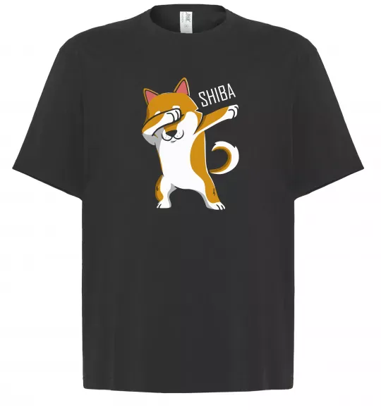 Футболка Оверсайз Сіба-іну в тренді Черный фото