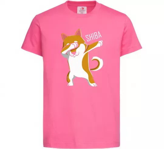 Детская футболка Сіба-іну в тренді Ярко-розовый фото