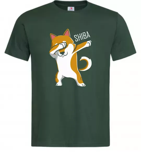 Чоловіча футболка Сіба-іну в тренді Темно-зелений фото