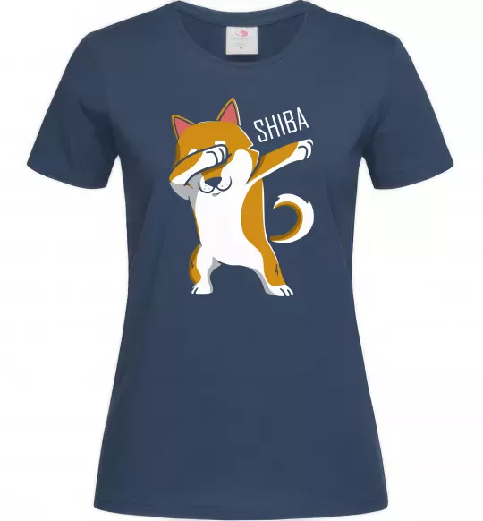 Жіноча футболка Сіба-іну в тренді Темно-синій фото