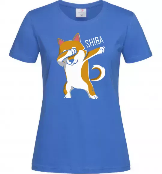 Жіноча футболка Сіба-іну в тренді Яскраво-синій фото