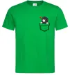 Мужская футболка Висловухий кіт в кишені Зеленый фото