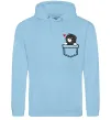 Мужская толстовка (худи) Висловухий кіт в кишені Голубой фото